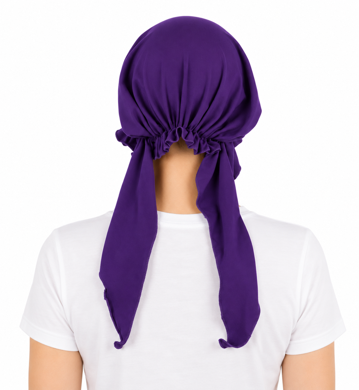 Super soft plain hair cap with scarf