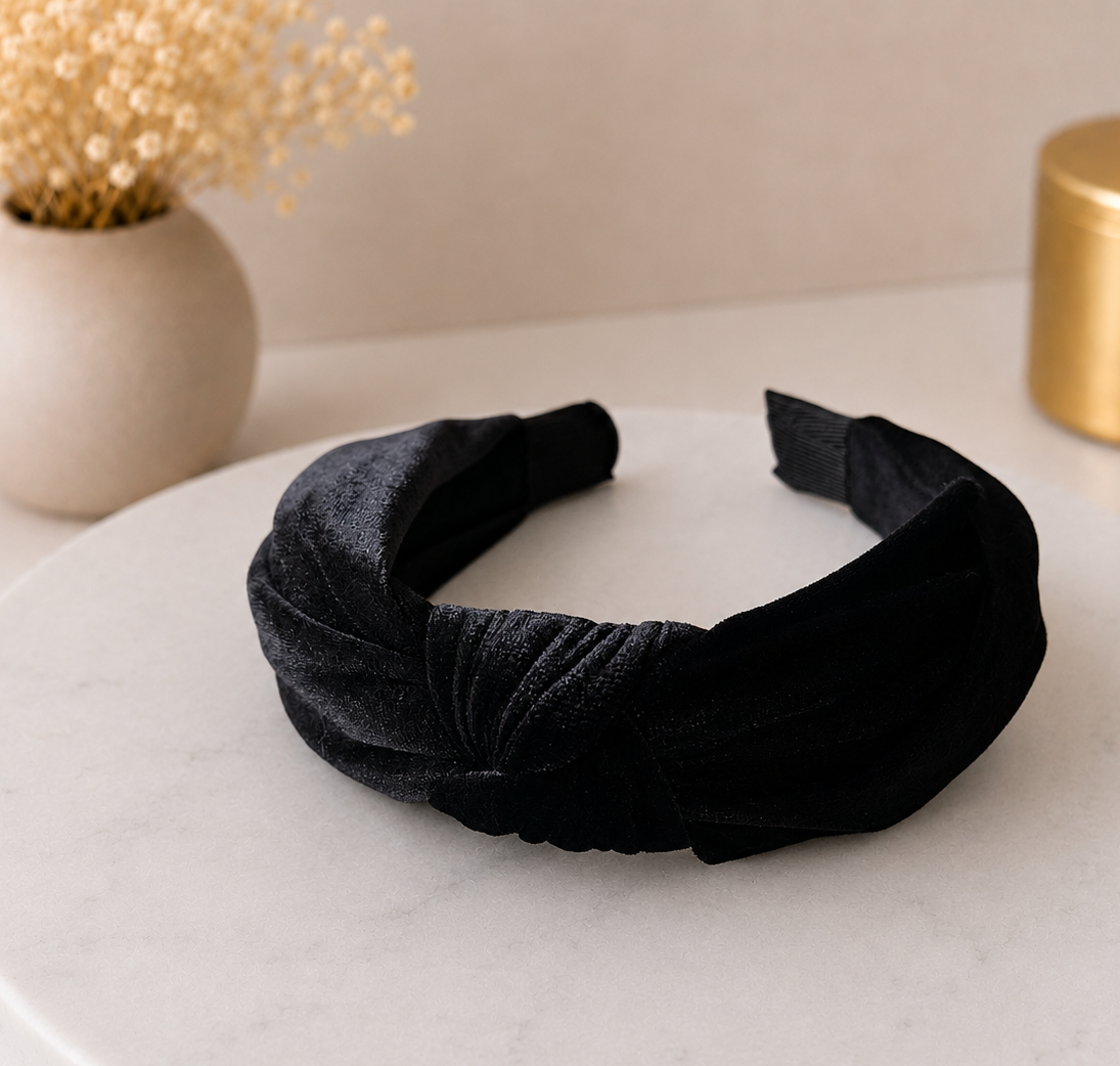 Velvet knotted headband