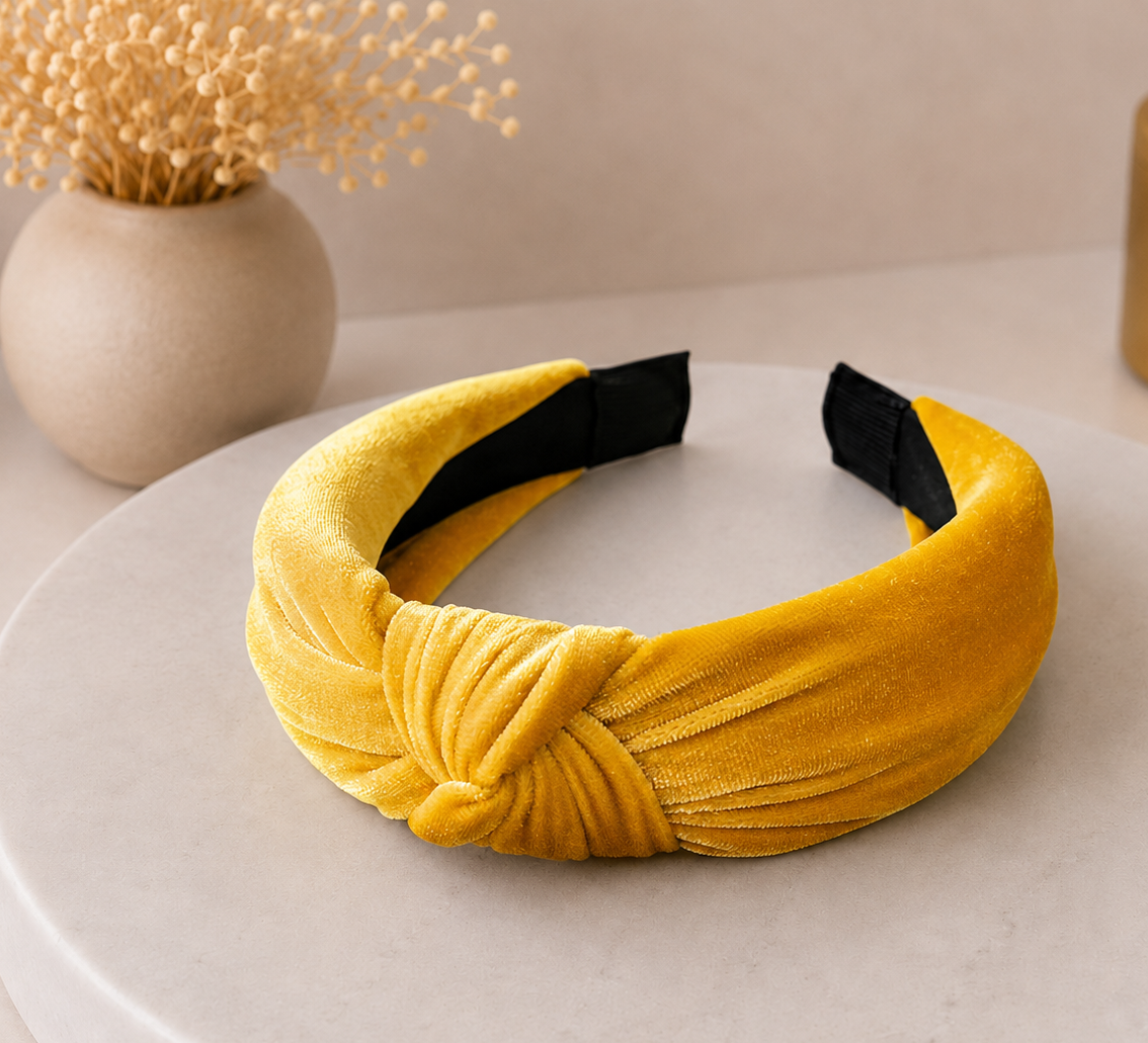 Velvet knotted headband