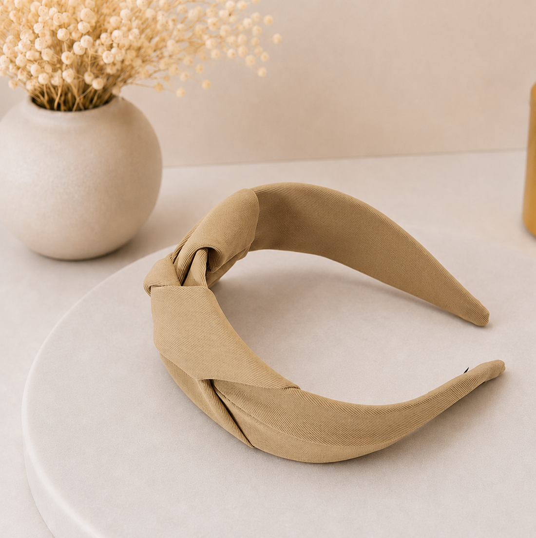 Twist knotted top headband