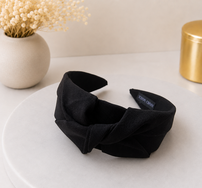 Twist knotted top headband