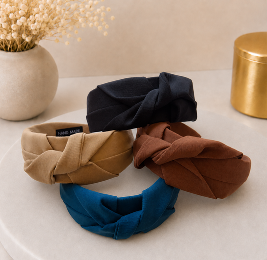 Twist knotted top headband