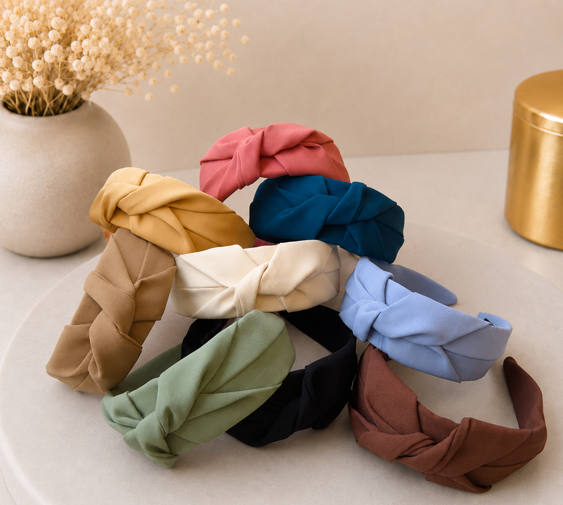 Twist knotted top headband