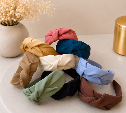 Twist knotted top headband