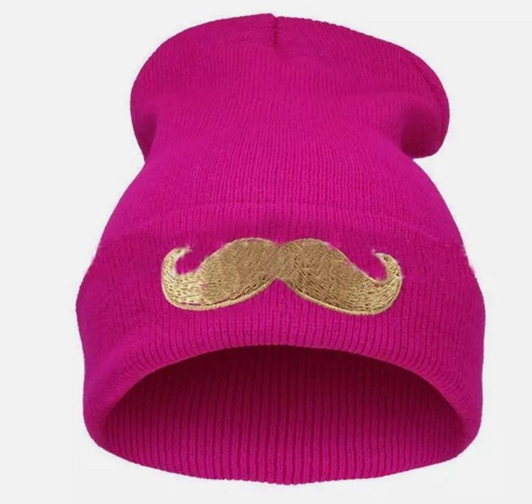 MOUSTACHE knitted beanie