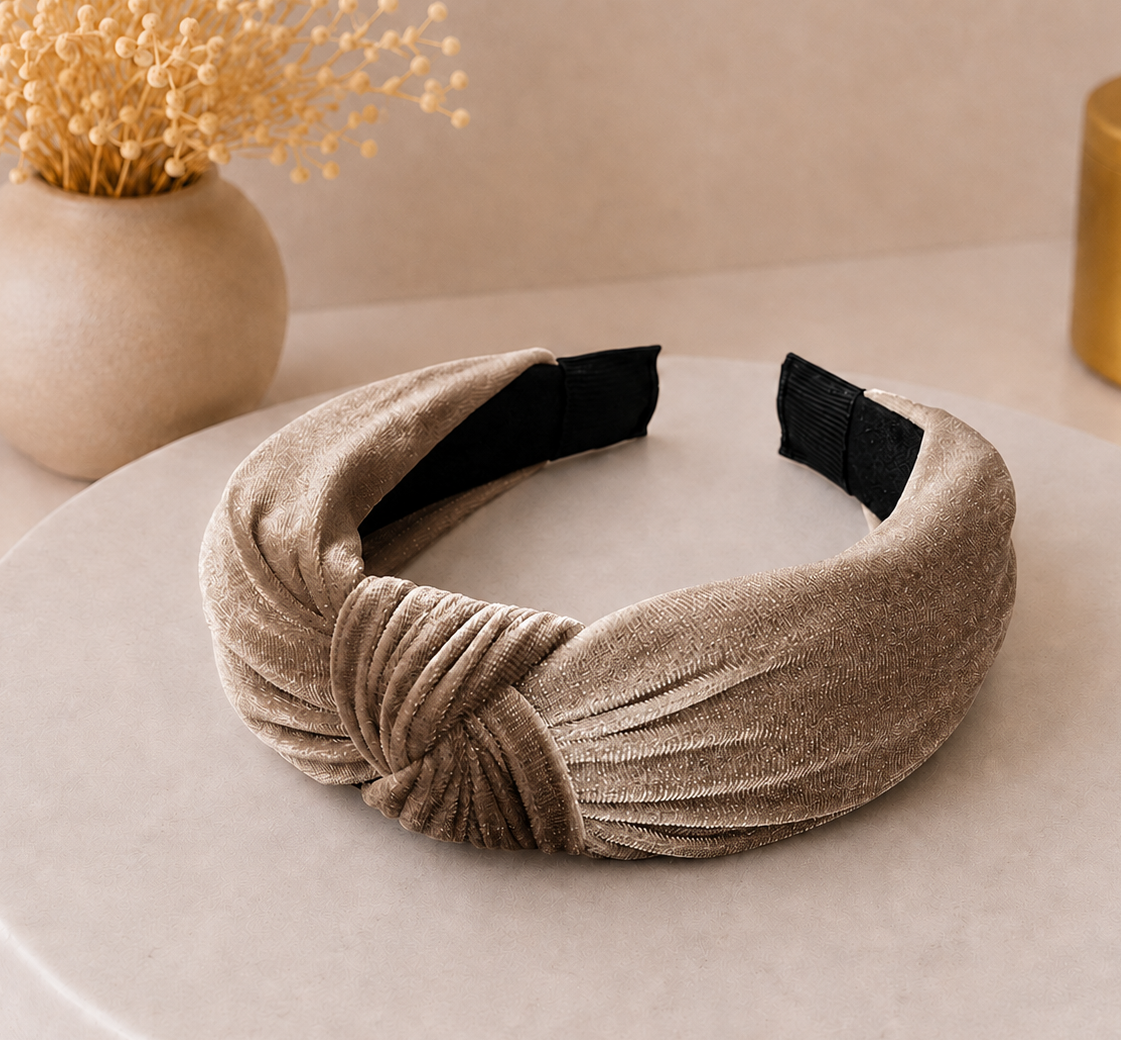 Velvet knotted headband