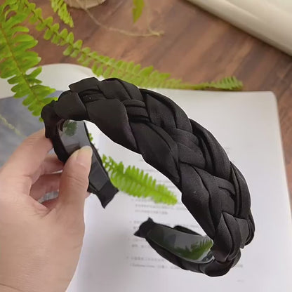 Chiffon braided top headband
