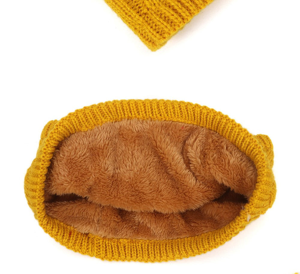 Fleece lined braids patterned loop crochet headband