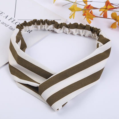 Strips patterned elastic headband