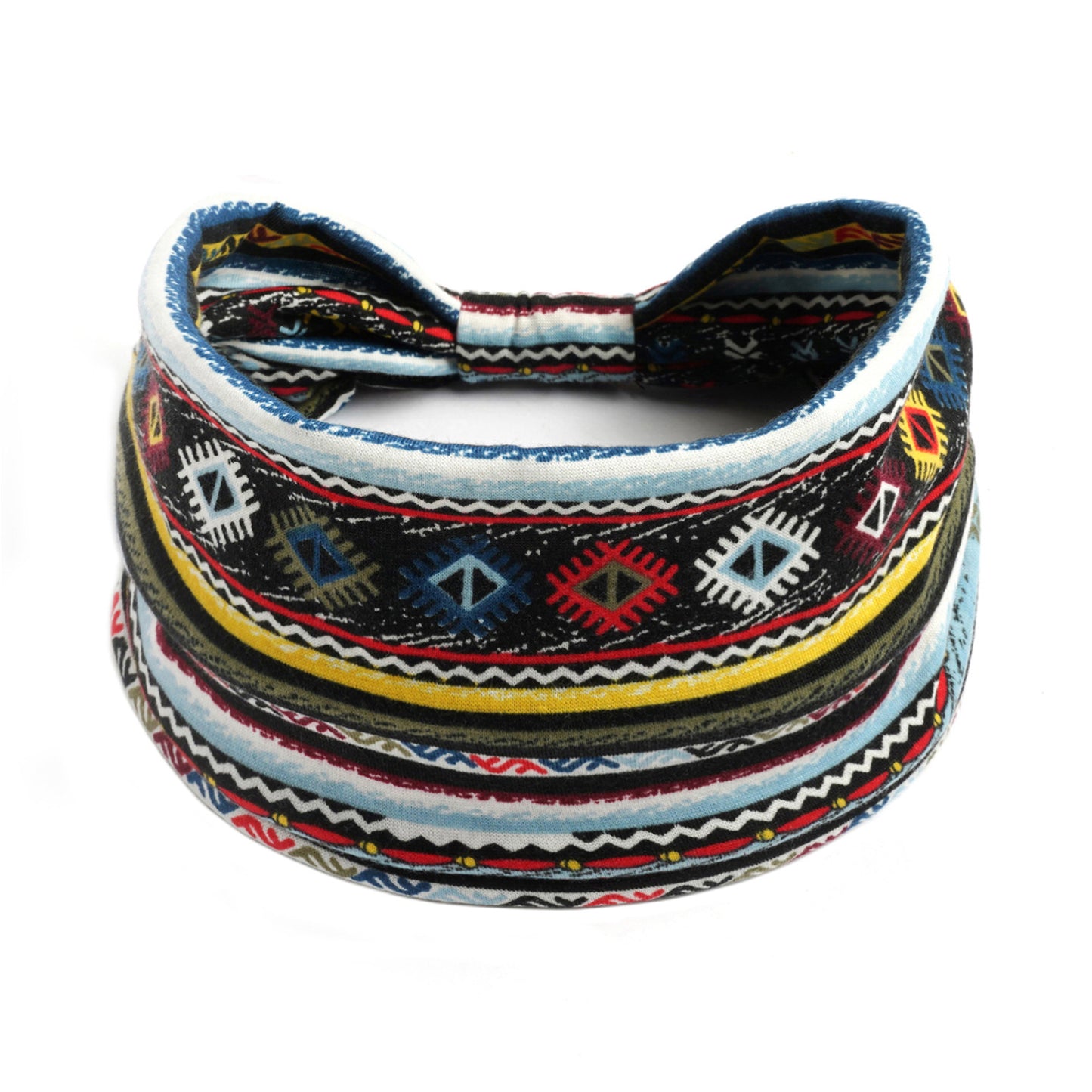 Ethnic style multicoloured 2-way bandanna hair band