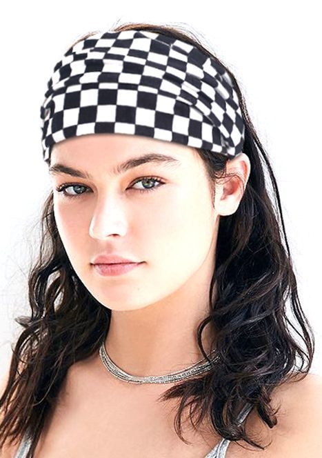 Printed velvet bandanna headband