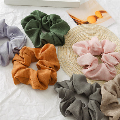 Lois fabric plain scrunchies