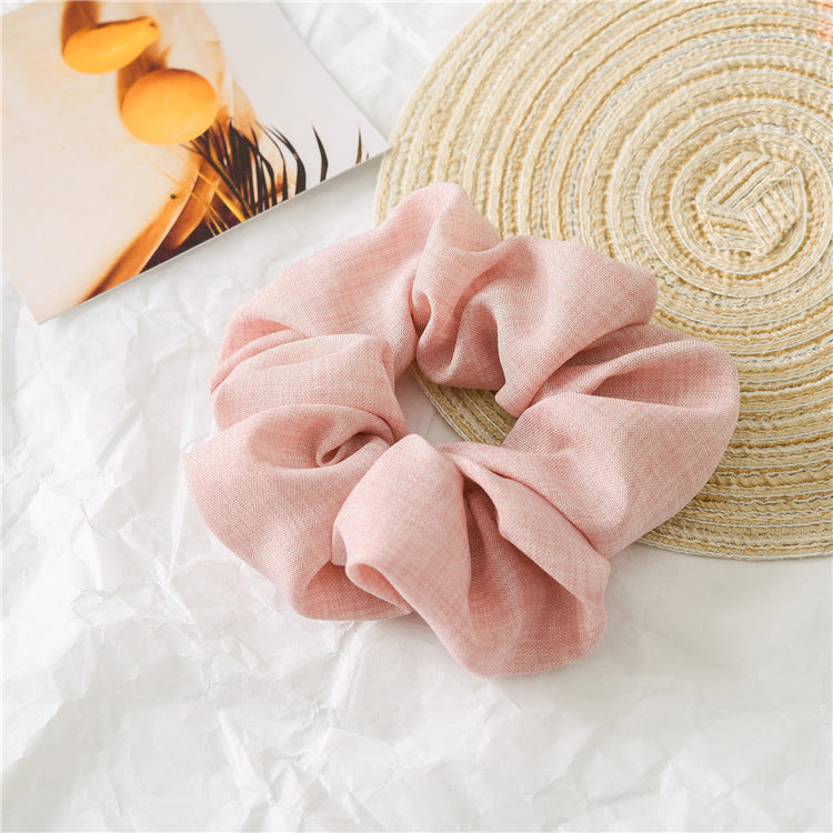 Lois fabric plain scrunchies