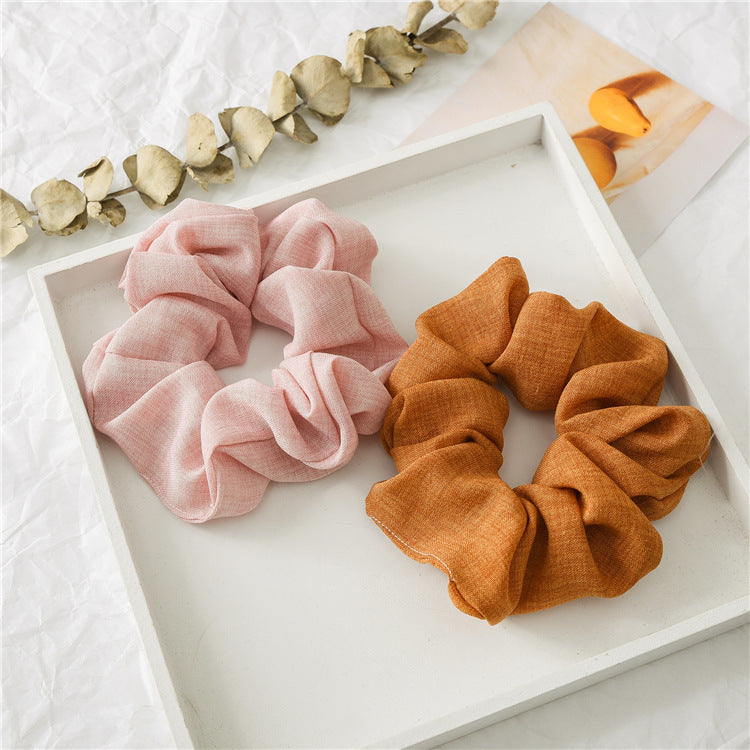 Lois fabric plain scrunchies