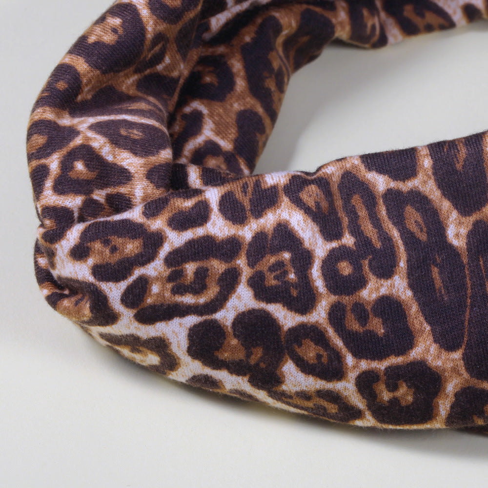 Leopard turban headband