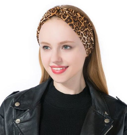 Leopard turban headband