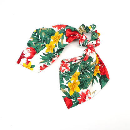 Forest floral chiffon scrunchies with scarf