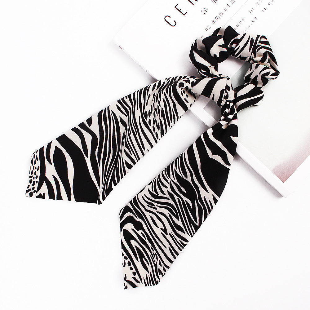 Zebra chiffon scrunchies with scarf