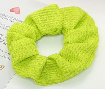 Knit fabric solid scrunchies