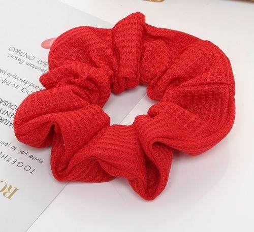 Knit fabric solid scrunchies