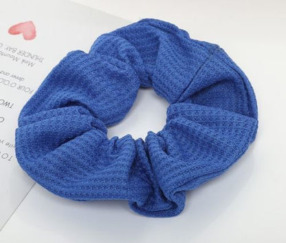 Knit fabric solid scrunchies