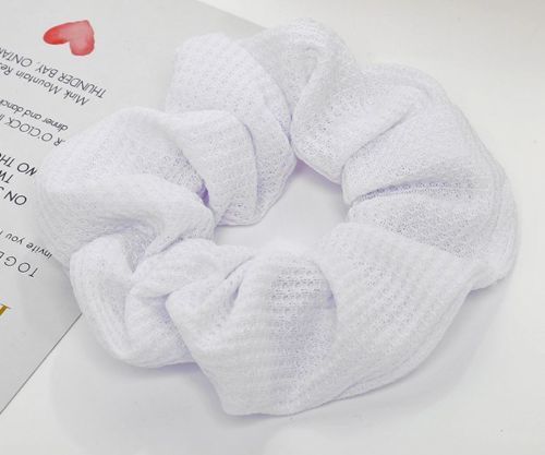 Knit fabric solid scrunchies