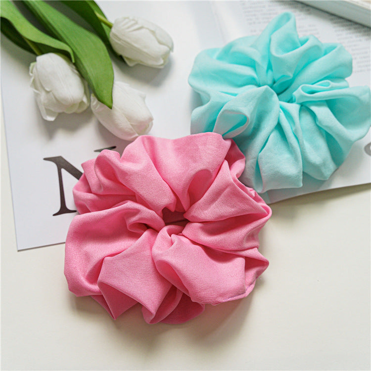 Extra-large chiffon scrunchies in bright colours
