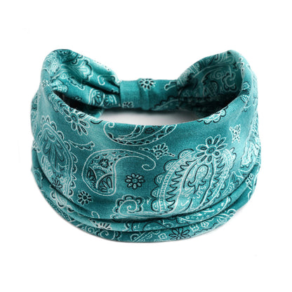 2-way tie-dye paisley print knotted bandanna headband