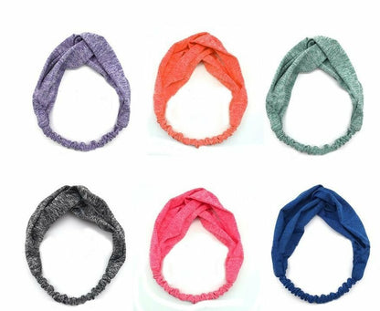 Twist-coloured elastic turban headband