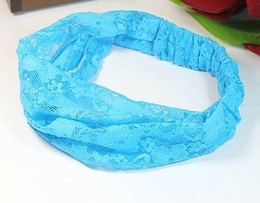 Floral lace bandanna headband