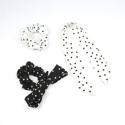 Polka dots scrunchies with scarf