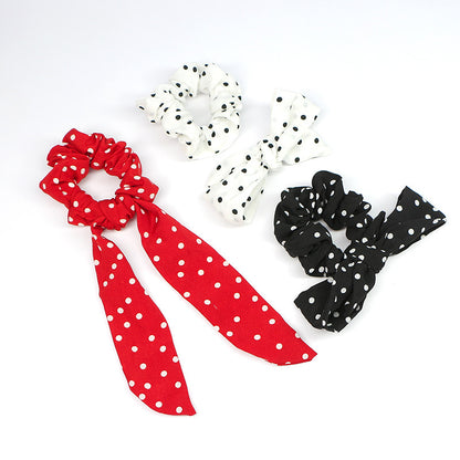 Polka dots scrunchies with scarf
