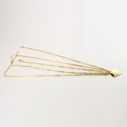 Dangling-diamond petal golden head chain