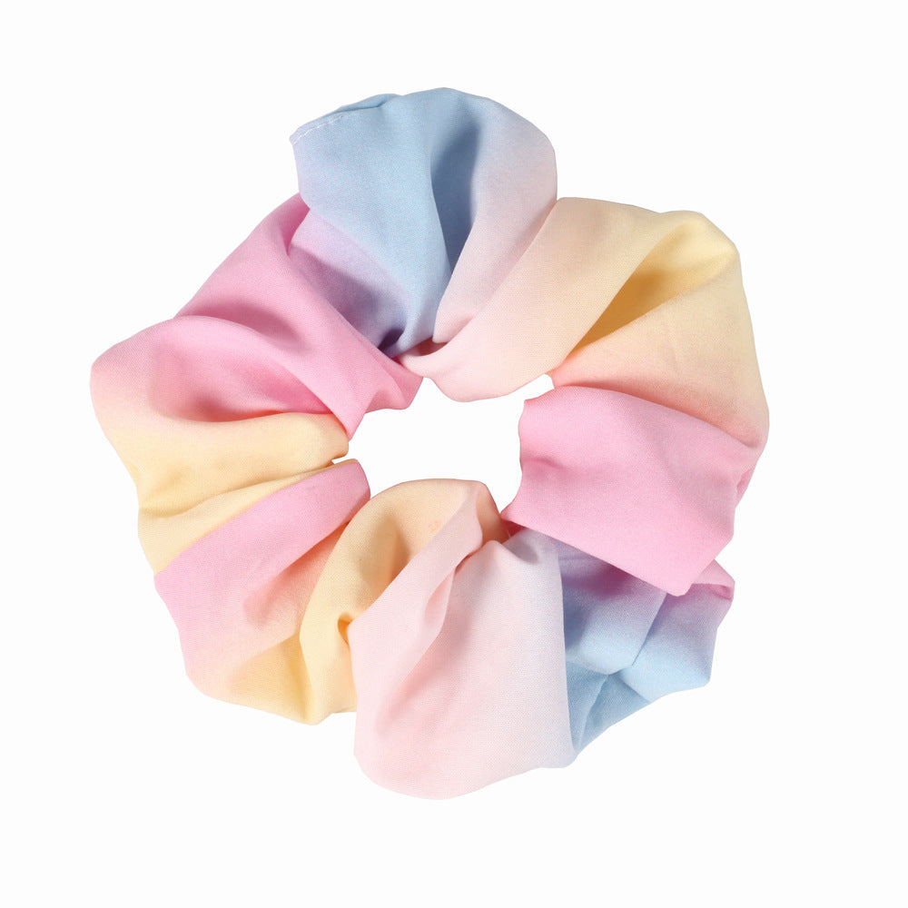 Multi-coloured Tie Dye prints chiffon scrunchies