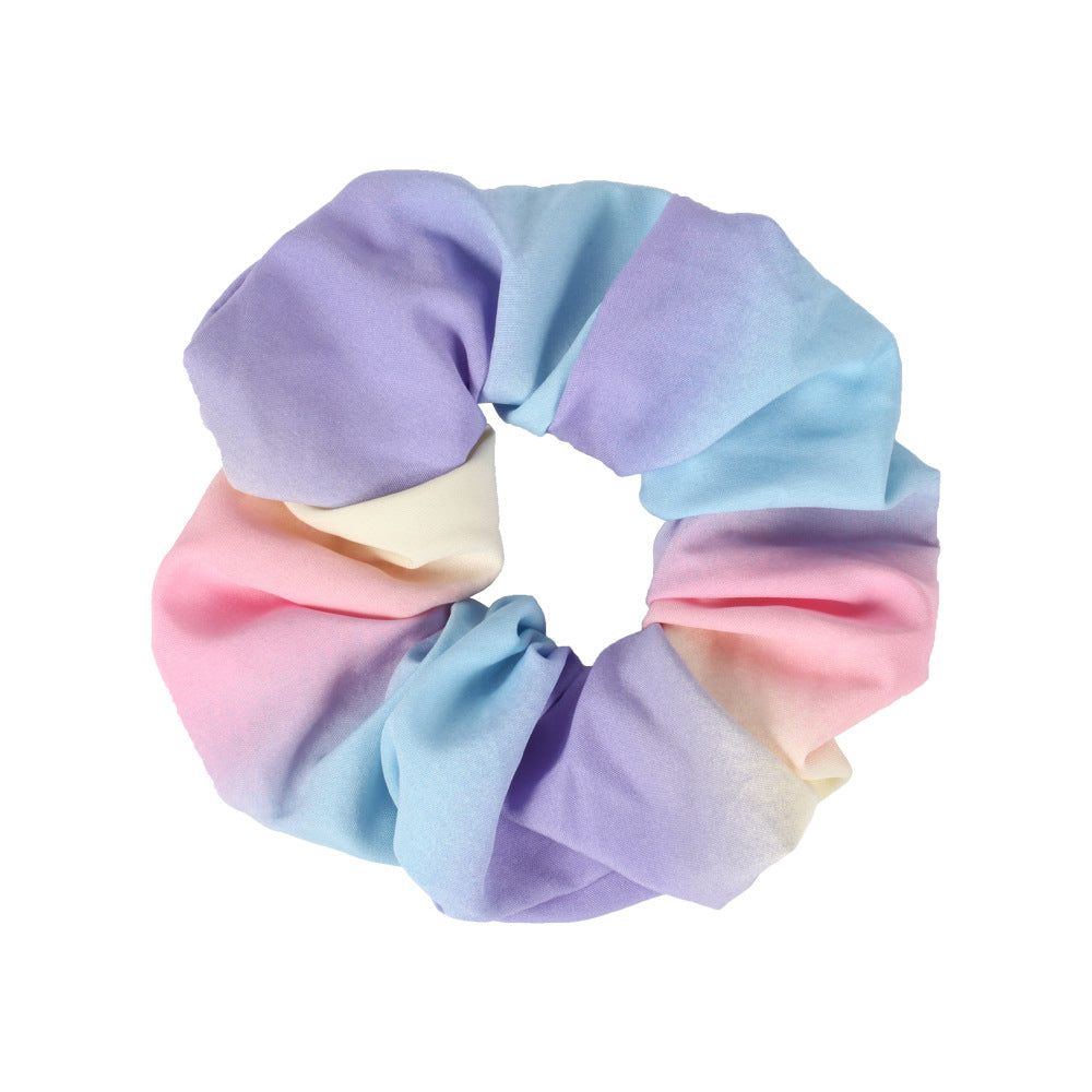 Multi-coloured Tie Dye prints chiffon scrunchies