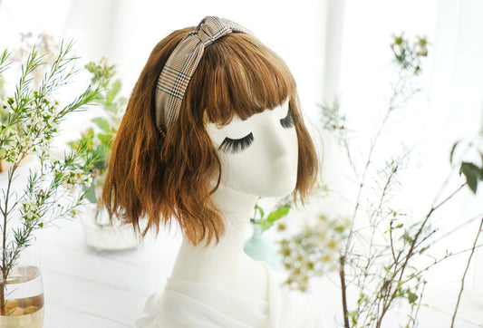 Hounds-tooth plaids knotted headband