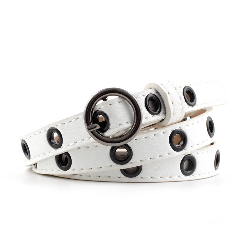 Circle studded thin belt