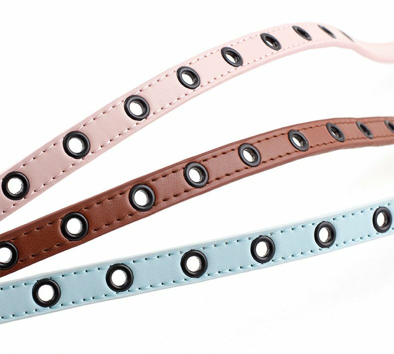 Circle studded thin belt