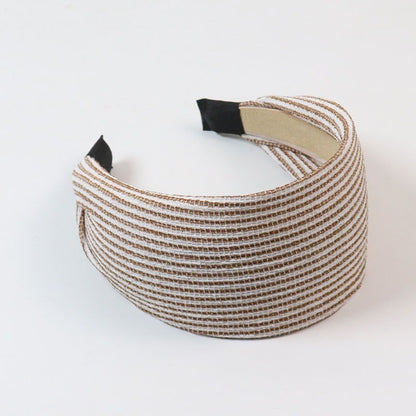 Strips patterned plain flat wide headband