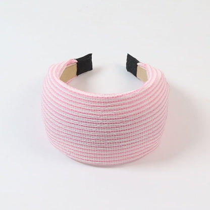 Strips patterned plain flat wide headband
