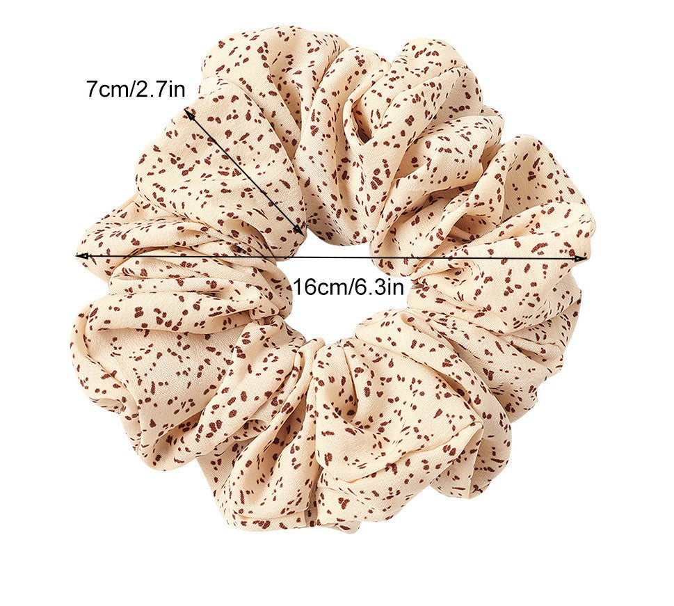 Extra-large small leopard prints scrunchies