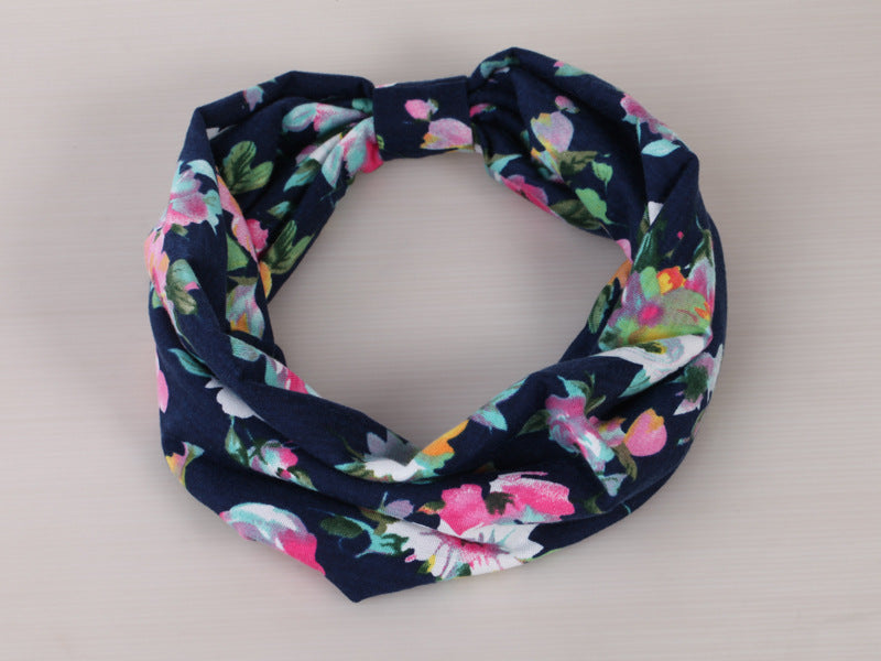 2-way floral bandanna headband