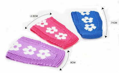 Pretty flowers crochet headband