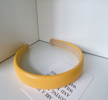 3cm wide padded leather headband