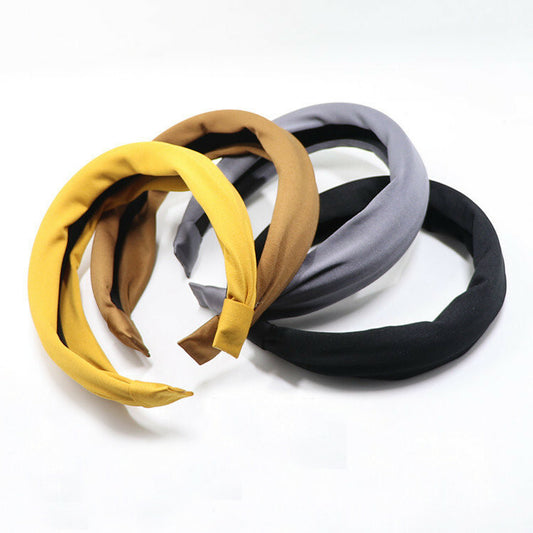 Plain colours soft fabric wide headband