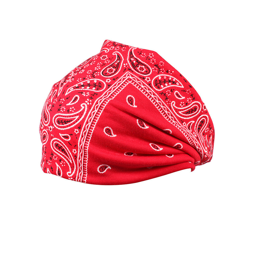 2-way Paisley print knotted bandanna headband