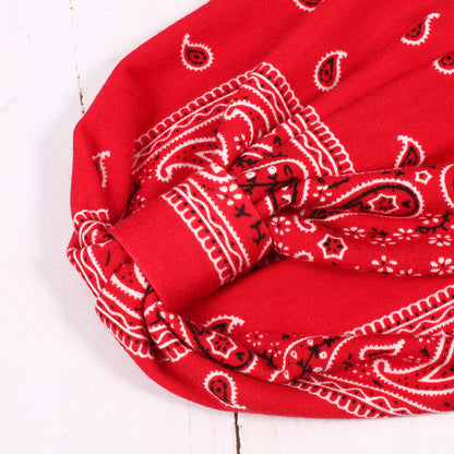 2-way Paisley print knotted bandanna headband