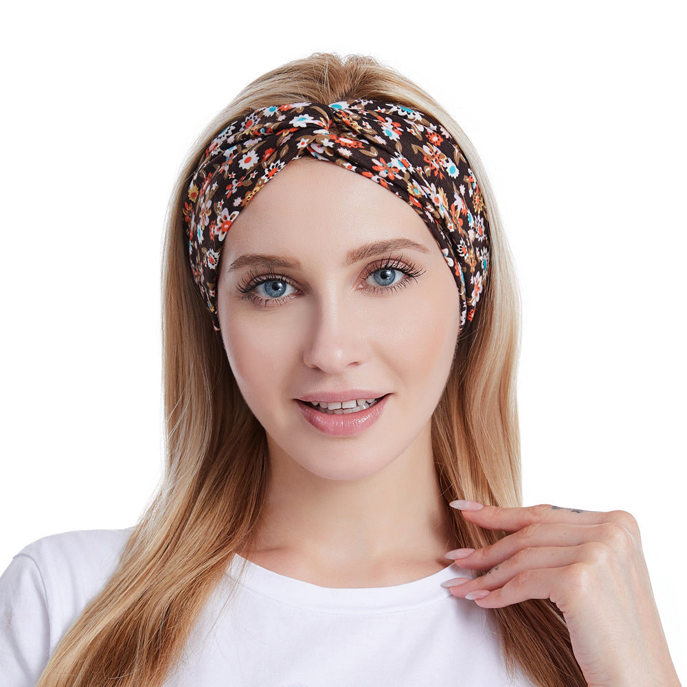 Little flowers print turban headband