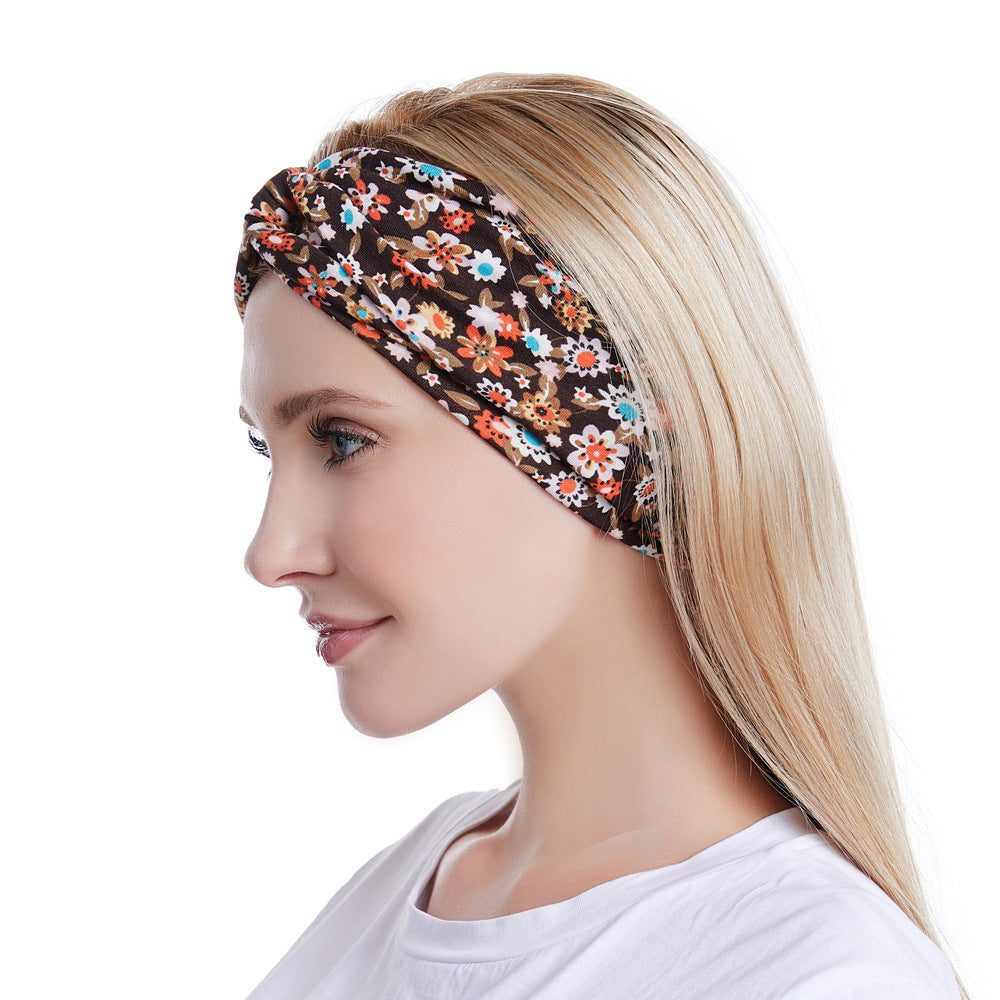 Little flowers print turban headband