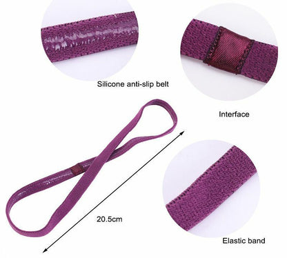 Non-slip sporty thin elastic hair band